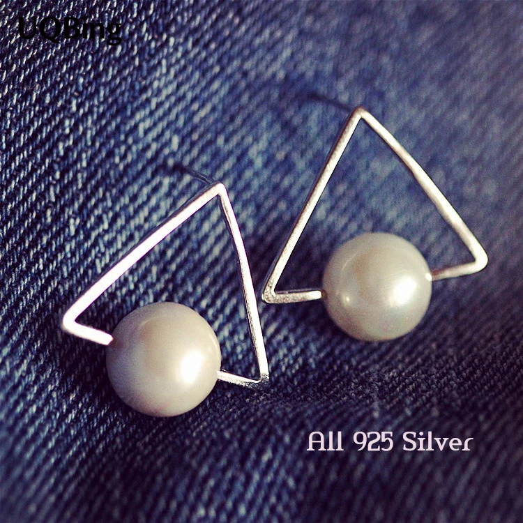 New Design Geometric Triangle Simulated-pearl Earrings 925 Sterling Silver Stud Earrings For Women Jewelry Free Shipping Brincos
New Design Geometric Triangle Simulated-pearl Earrings 925 Sterling Silver Stud Earrings For Women Jewelry Free Shipping Brincos