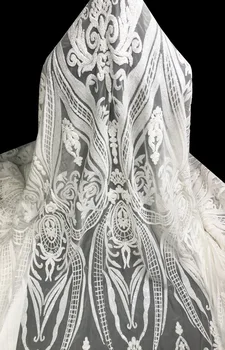 Royal White French African Lace Fabric Guipure SequinS Beaded Cotton Cord Tulle Nigerian Tissu Mesh India Lace For Wedding Dress
Royal White French African Lace Fabric Guipure SequinS Beaded Cotton Cord Tulle Nigerian Tissu Mesh India Lace For Wedding Dress