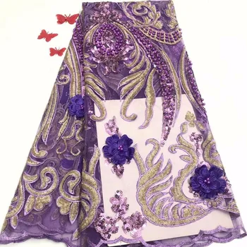 Purple 2019 Latest Style French Net Lace Fabric With Beads sequins Appliqued Lace Fabric High Quality Nigerian Lace Fabric gold
Purple 2019 Latest Style French Net Lace Fabric With Beads sequins Appliqued Lace Fabric High Quality Nigerian Lace Fabric gold