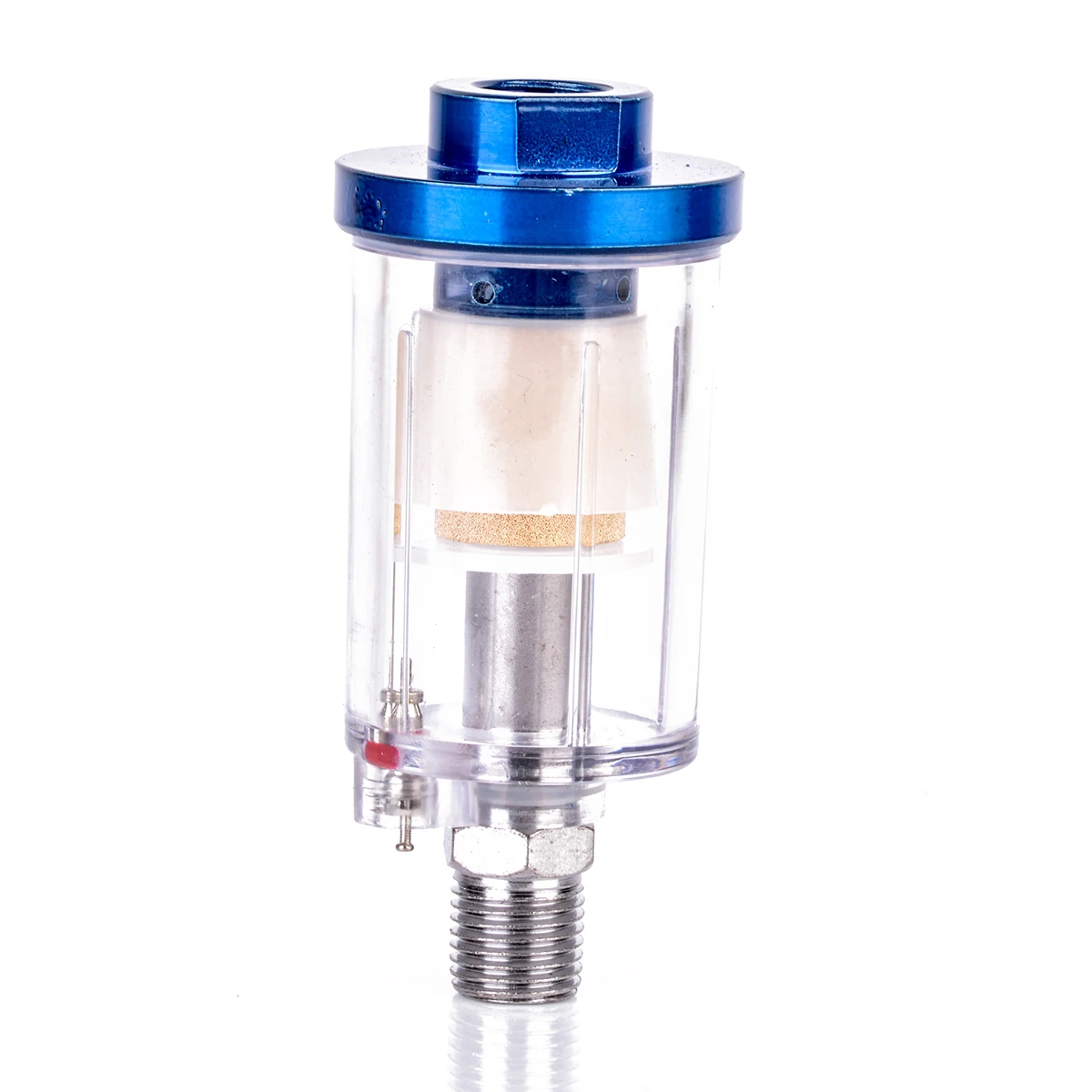 1pc Blue Spray Gun Air Filter Mini In Line Air Filter Moisture Water Trap For Paintwork Spray Guns
