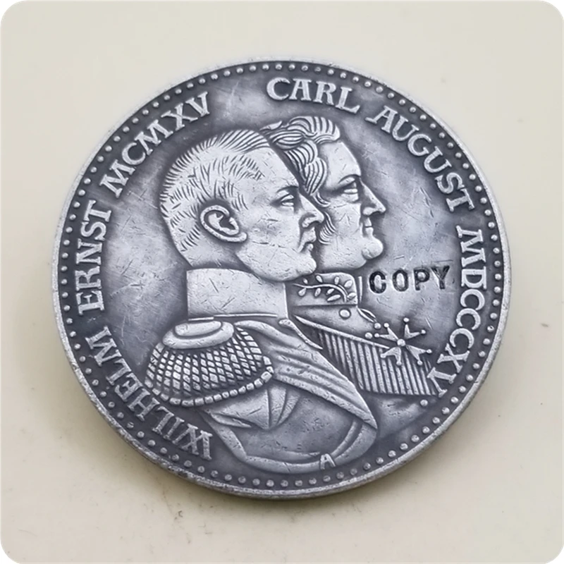 Grand duchy of Saxe-Weimar-Eisenach 1915 Germany 3 Mark - Wilhelm Ernst COPY COIN
Grand duchy of Saxe-Weimar-Eisenach 1915 Germany 3 Mark - Wilhelm Ernst COPY COIN
