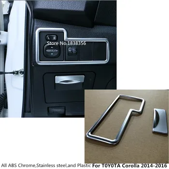 Car inner stick cover ABS chrome front head fog light switch+storage box trim panel 2pcs For Toyota Corolla Altis 2014 2015 2016
Car inner stick cover ABS chrome front head fog light switch+storage box trim panel 2pcs For Toyota Corolla Altis 2014 2015 2016
