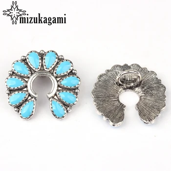 CONCHO Zinc Alloy Enamel Irregular Flowers Blue Decorative Buttons Charms Pendants 3pcs/lot 30MM For DIY Accessories
CONCHO Zinc Alloy Enamel Irregular Flowers Blue Decorative Buttons Charms Pendants 3pcs/lot 30MM For DIY Accessories
