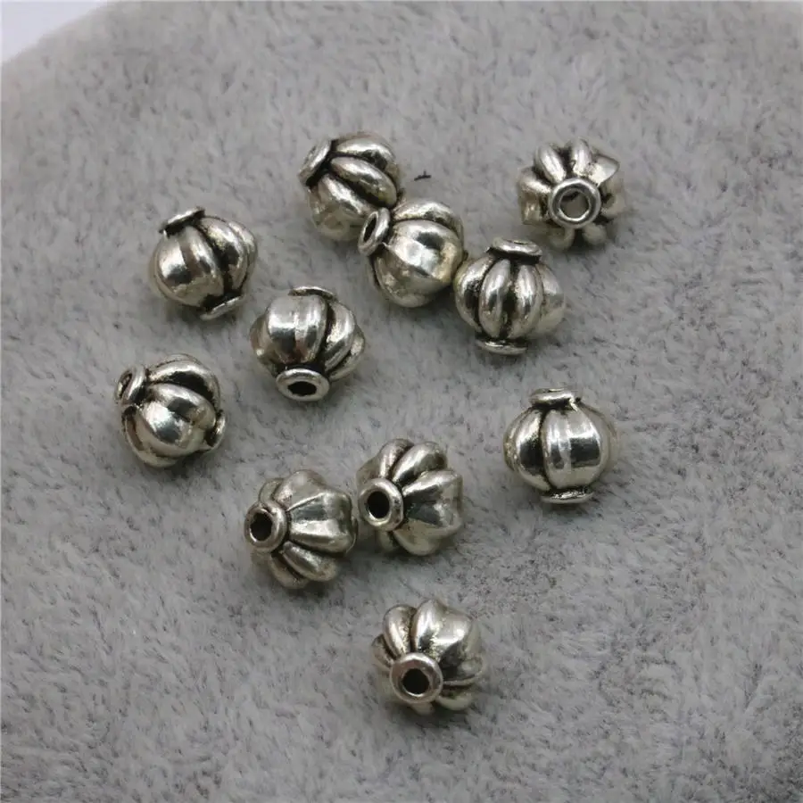 

5PCS Hot Accessory Carved Flowers Copper DIY Finding Metal Lucky Loose Round Beads Ball Crafts Jewelry Making Girls Gifts 8mm