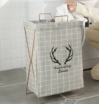 Simple household cotton and linen clothes storage basket folding bracket waterproof hamper basket toy barrel clothing laundry
Simple household cotton and linen clothes storage basket folding bracket waterproof hamper basket toy barrel clothing laundry