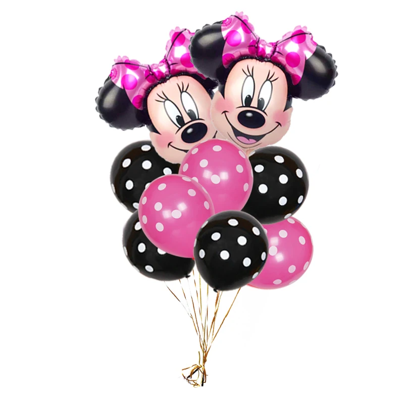 12pcs Minnie Mickey Party Foil Ballons Dot Latex Balloons Set Boys Girls Happy Birthday Decorations Kids Inflatable Balls
12pcs Minnie Mickey Party Foil Ballons Dot Latex Balloons Set Boys Girls Happy Birthday Decorations Kids Inflatable Balls