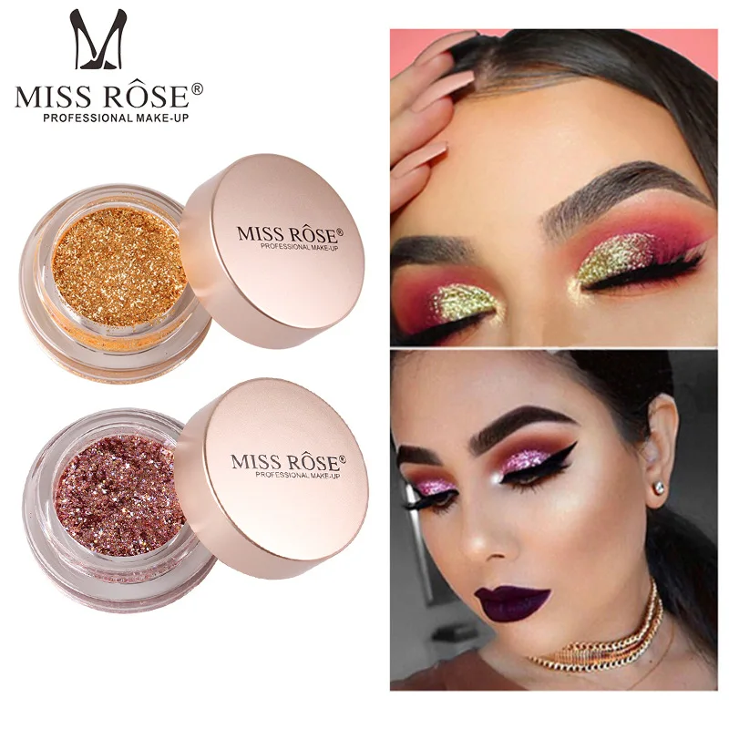 Miss Rose Glitter Eye Shadow Shimmer Metallic Eyeshadow Makeup Can be used as a Highlight
Miss Rose Glitter Eye Shadow Shimmer Metallic Eyeshadow Makeup Can be used as a Highlight