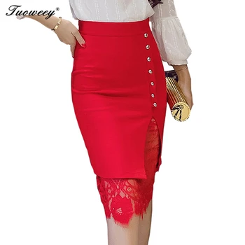 2018 Woman Pencil Skirts Sexy Fashion Skirt Plus Size Lace Patchwork Single-breasted Office Skirt Ladies Midi Bodycon Skirt
2018 Woman Pencil Skirts Sexy Fashion Skirt Plus Size Lace Patchwork Single-breasted Office Skirt Ladies Midi Bodycon Skirt