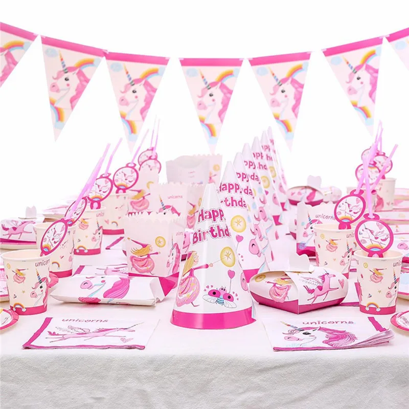 Pink Unicorn Event Party Supplies Birthday Decorations Kids Disposable Party Tableware Paper Plates Decoupage Mask Baby Shower
Pink Unicorn Event Party Supplies Birthday Decorations Kids Disposable Party Tableware Paper Plates Decoupage Mask Baby Shower