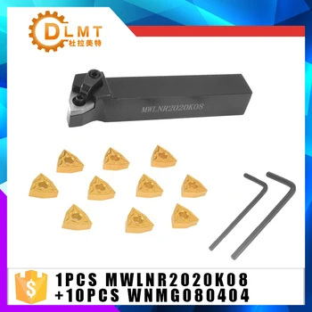 1PCS MWLNR2020K08 CNC cutter bar outer turning tool + CNC blade 10PCS WNMG080404 Carbide Insert + 1PCS wrench
1PCS MWLNR2020K08 CNC cutter bar outer turning tool + CNC blade 10PCS WNMG080404 Carbide Insert + 1PCS wrench