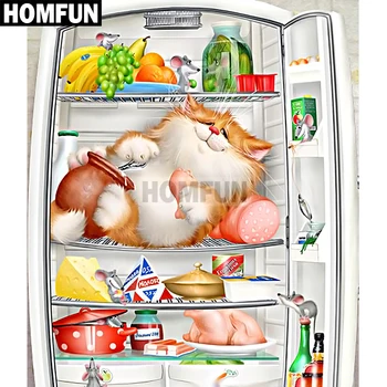 HOMFUN Full Square/Round Drill 5D DIY Diamond Painting "Refrigerator cat" Embroidery Cross Stitch 5D Home Decor Gift A02376
HOMFUN Full Square/Round Drill 5D DIY Diamond Painting "Refrigerator cat" Embroidery Cross Stitch 5D Home Decor Gift A02376