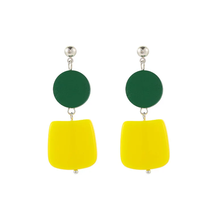 Brincos Brinco Summer Collision Color Wood Simple Girl Witty Cute Temperament Earrings Bohemia Acrylic Geometric Women
Brincos Brinco Summer Collision Color Wood Simple Girl Witty Cute Temperament Earrings Bohemia Acrylic Geometric Women