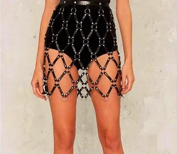 Gothic Frame Caged Leather Body Bondage Harness Waist Skirt Dress Belt Straps Punk Sexy Pub Party Belly chain Jewelry For Women
Gothic Frame Caged Leather Body Bondage Harness Waist Skirt Dress Belt Straps Punk Sexy Pub Party Belly chain Jewelry For Women