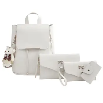 4pcs/Set Women Double Zips Backpack Soft PU Leather Backpack for Teenager Girls Travel Shoulder Bag for Students Mochila Z60
4pcs/Set Women Double Zips Backpack Soft PU Leather Backpack for Teenager Girls Travel Shoulder Bag for Students Mochila Z60