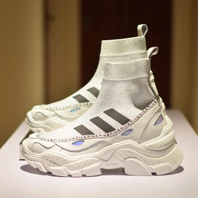 Leather Knitting Patchwork Women Sneakers Trendy Chunky Dad Shoe Lace-up Platform Shoes 2019 New Thick Heel Woman Casual Shoes
Leather Knitting Patchwork Women Sneakers Trendy Chunky Dad Shoe Lace-up Platform Shoes 2019 New Thick Heel Woman Casual Shoes