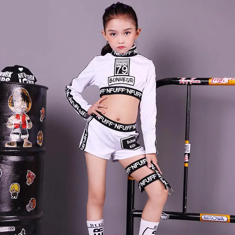 Hip Hop Dance Costume Girls Fashion Outfit Long Sleeve Tops Shorts Kids Jazz Costumes Street Dance Girl Cheerleading Clothes
Hip Hop Dance Costume Girls Fashion Outfit Long Sleeve Tops Shorts Kids Jazz Costumes Street Dance Girl Cheerleading Clothes