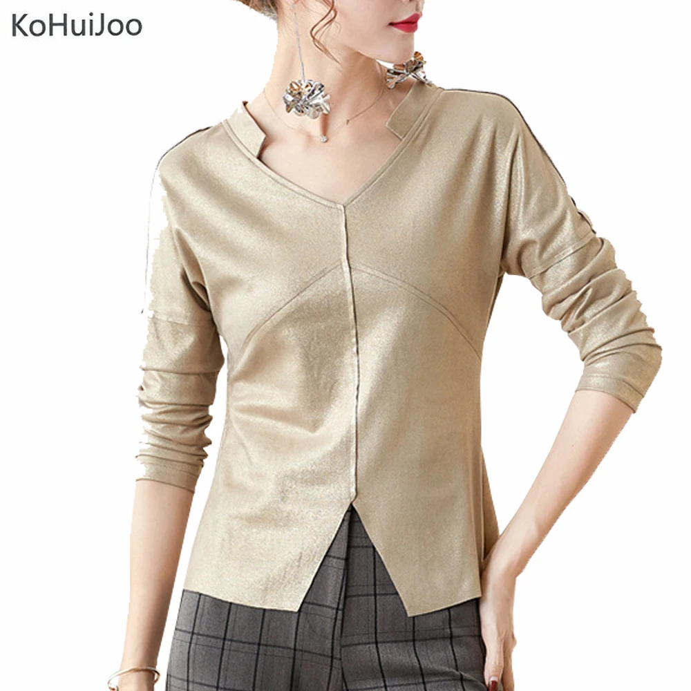 KoHuiJoo Spring Antumn Women Solid Blouses Split Fashion Long Sleeve Faux Suede Shirt Sexy V Neck Casual Elegant Ladies Slim Top
KoHuiJoo Spring Antumn Women Solid Blouses Split Fashion Long Sleeve Faux Suede Shirt Sexy V Neck Casual Elegant Ladies Slim Top