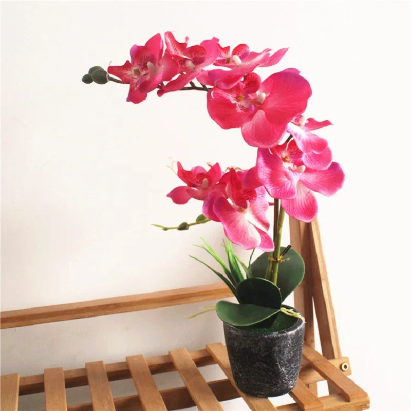 Artificial Butterfly Orchid Silk Flower With Cement Pot Home Balcony Decoration Vase Set Wedding Valentine's Day Decorative
Artificial Butterfly Orchid Silk Flower With Cement Pot Home Balcony Decoration Vase Set Wedding Valentine's Day Decorative