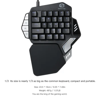 Delux T9X One Single Hand Game Keyboard Mechanical Keyboards USB Wired Gaming Keyboard RGB LED Backlit Ergonomic For Computer
Delux T9X One Single Hand Game Keyboard Mechanical Keyboards USB Wired Gaming Keyboard RGB LED Backlit Ergonomic For Computer