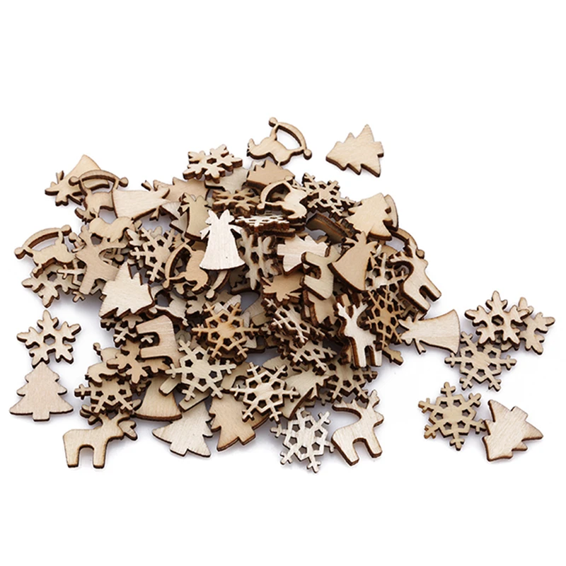 100 Pcs Natural Wooden DIY Christmas Tree Hanging Ornaments Pendant Gifts Tree Snow Flakes Environmental Protection Decoration
100 Pcs Natural Wooden DIY Christmas Tree Hanging Ornaments Pendant Gifts Tree Snow Flakes Environmental Protection Decoration