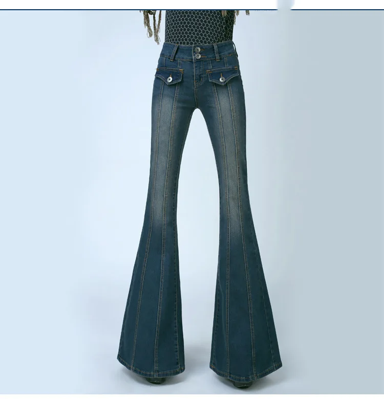 new elastic Flared jeans women Runway flare retro bell bottom skinny jeans female wide leg women denim pants Casual trousers
new elastic Flared jeans women Runway flare retro bell bottom skinny jeans female wide leg women denim pants Casual trousers