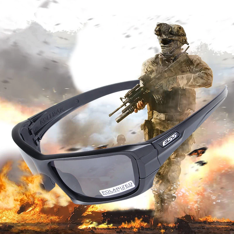 Image ESS 4 lens Rollbar Polarized Sunglasses UV protection Military O Glasses TR90 Army Google Bullet proof Cycling Eyewear vole JBR