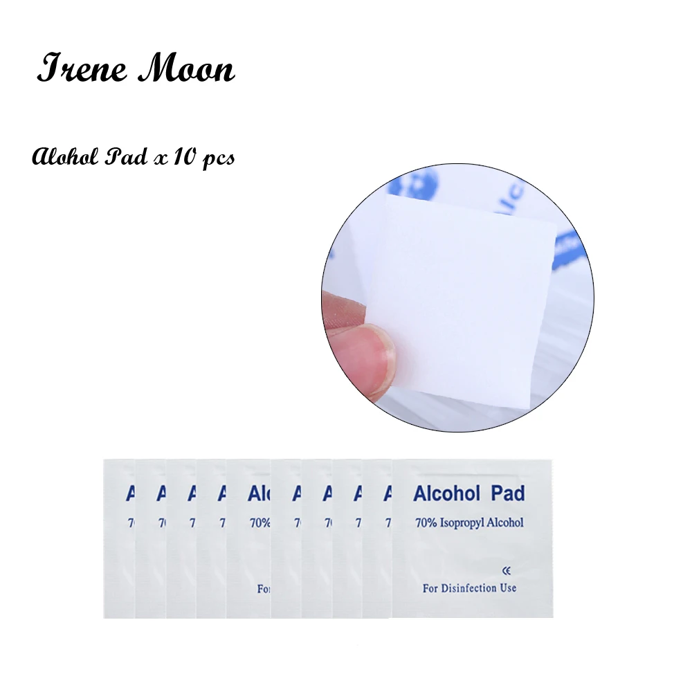 Portable 10pcs Alcohol Pads Swabs Pads Preps Wet Wipes Antiseptic Cleanser Cleaning Sterilization First Aid