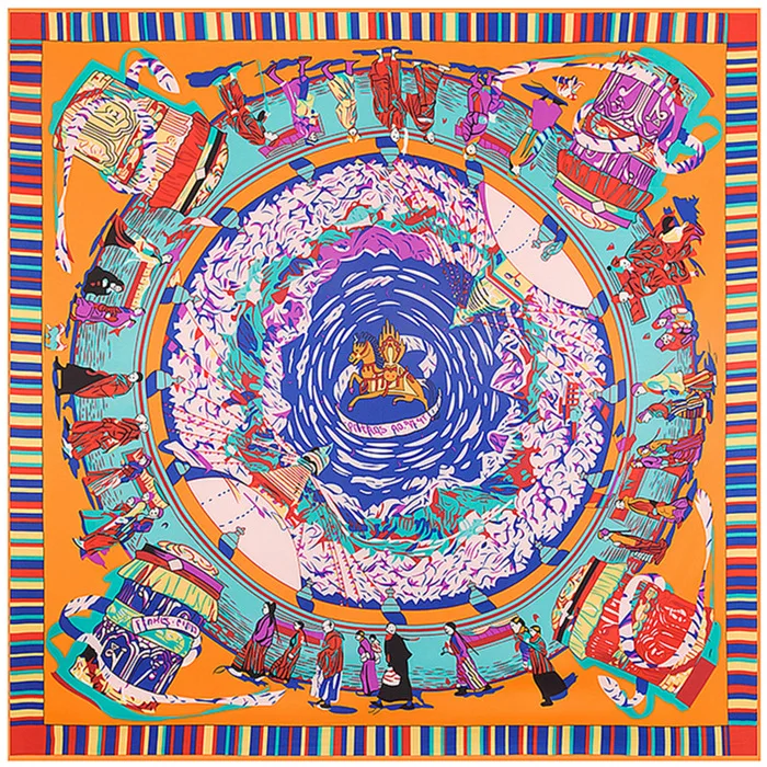 New 100% Silk Twill Silk Luxury Brand Scarf Large Square Scarves Headband Tibet Pilgrimage Print Scarf For Women Shawl Hijab
New 100% Silk Twill Silk Luxury Brand Scarf Large Square Scarves Headband Tibet Pilgrimage Print Scarf For Women Shawl Hijab