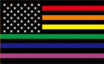 American national flag six colors rainbow 3x5ft polyester banner black background
American national flag six colors rainbow 3x5ft polyester banner black background