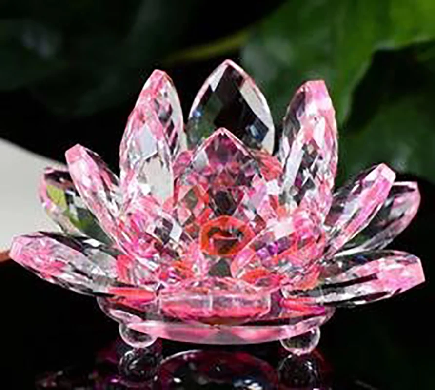 Crystal Lotus Flower Paperweight Glass Lotus Ornament Feng Shui 80mm 1pcs Pink Color Decor Collections
Crystal Lotus Flower Paperweight Glass Lotus Ornament Feng Shui 80mm 1pcs Pink Color Decor Collections