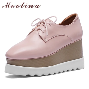 Meotina High Heels Women Pumps Natural Real Leather Platform Wedge Heels Shoes Genuine Leather Square Toe Shoes Lady Big Size 42
Meotina High Heels Women Pumps Natural Real Leather Platform Wedge Heels Shoes Genuine Leather Square Toe Shoes Lady Big Size 42