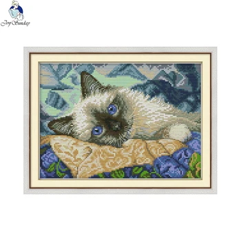 The Blue Eyes Cat Patterns DIY Hand Made DMC 14ct and 11ct Cross Stitch kit and Precise Printed Canvas Embroidery Set Needlework
The Blue Eyes Cat Patterns DIY Hand Made DMC 14ct and 11ct Cross Stitch kit and Precise Printed Canvas Embroidery Set Needlework