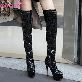 MEMUNIA 2019 Newest over the knee boots women round toe zip super thin high heels platform boots sexy party prom shoes woman
MEMUNIA 2019 Newest over the knee boots women round toe zip super thin high heels platform boots sexy party prom shoes woman