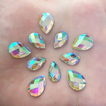 White AB Resin 8*13mm / 10*14mm drop Flatback rhinestone crafts diy jewelry making accessories supplies PF526-527 
White AB Resin 8*13mm / 10*14mm drop Flatback rhinestone crafts diy jewelry making accessories supplies PF526-527