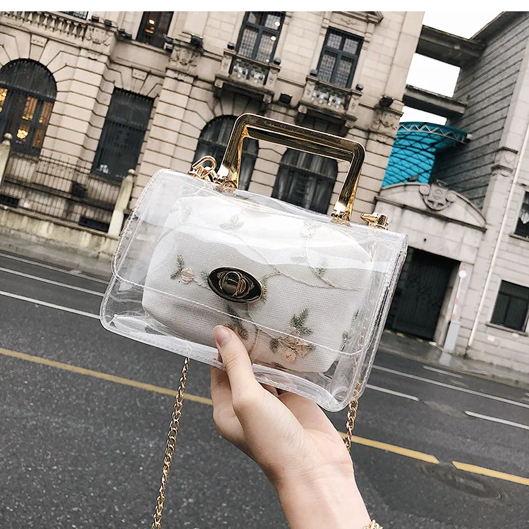 Fashion new shoulder Messenger bag women's shoulder bag transparent and chic full collocation fashion shoulder bag qq048
Fashion new shoulder Messenger bag women's shoulder bag transparent and chic full collocation fashion shoulder bag qq048