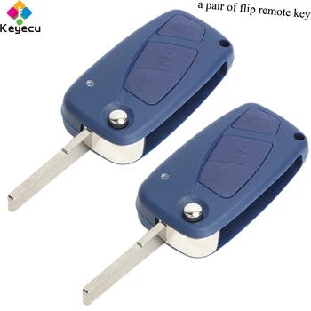 KEYECU Pair Replacement Flip Remote Key - 3 Buttons & 434MHz & PCF7946 - FOB for Fiat Punto Ducato Stilo Panda Central _ Blue
KEYECU Pair Replacement Flip Remote Key - 3 Buttons & 434MHz & PCF7946 - FOB for Fiat Punto Ducato Stilo Panda Central _ Blue