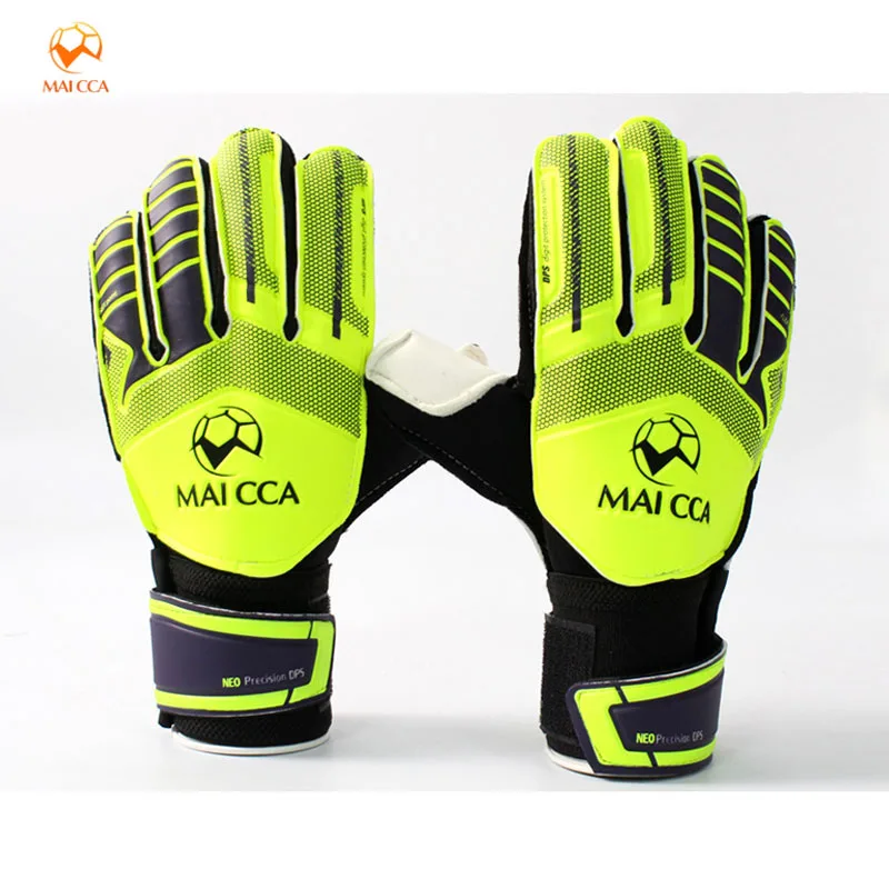 Image MAICCA Football goalkeeper glvoes adults Professional Finger Protection Thick PU fingerstall Latex Soccer Goalie Gloves