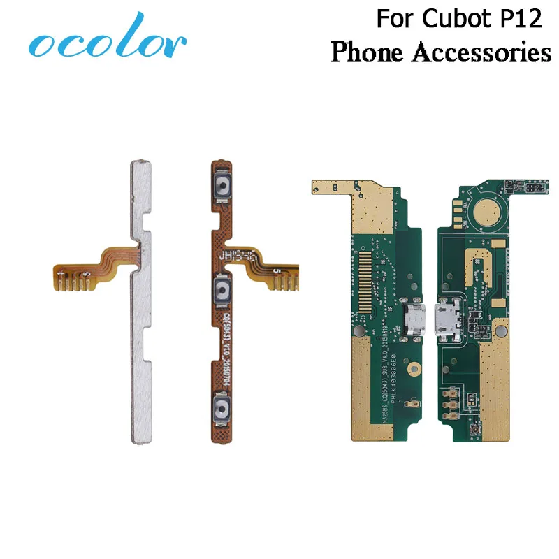Ocolor для Cubot p12 Мощность Кнопки громкости шлейф и USB Порты разъёмы телефон Plug заряд