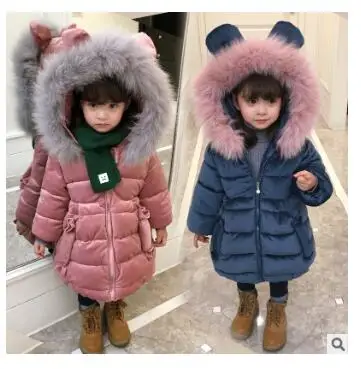 Взрывные модели хлопковые куртки для девочек 2018 зимняя новая стильная длинная