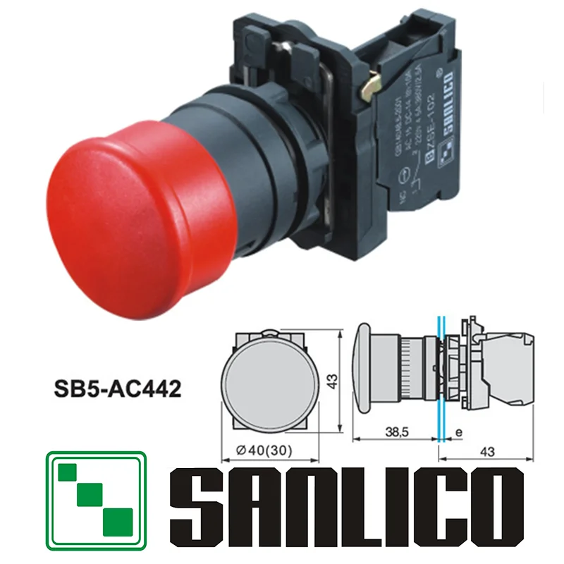 waterproof emergency stop mushroom head push button switch SB5(LA68S XB5)-AC442 momentary spring return
waterproof emergency stop mushroom head push button switch SB5(LA68S XB5)-AC442 momentary spring return