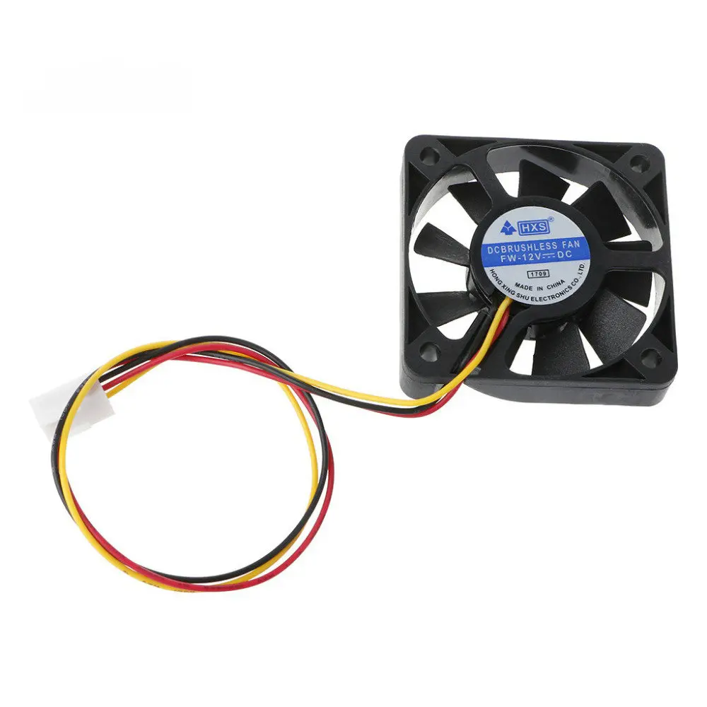 100PCS DC 12V 0.08A 3Pin Brushless Cooler 9-Blade Blower Cooling Fan 5010S Fan 50mmx50mmx10mm
100PCS DC 12V 0.08A 3Pin Brushless Cooler 9-Blade Blower Cooling Fan 5010S Fan 50mmx50mmx10mm