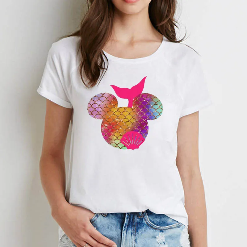 Women Printed Tshirts Mermaid Cartoon Sweet Tee Casual Tshirt Ladies Female Woman Clothes T-shirt Short Sleeve T Tops
Women Printed Tshirts Mermaid Cartoon Sweet Tee Casual Tshirt Ladies Female Woman Clothes T-shirt Short Sleeve T Tops