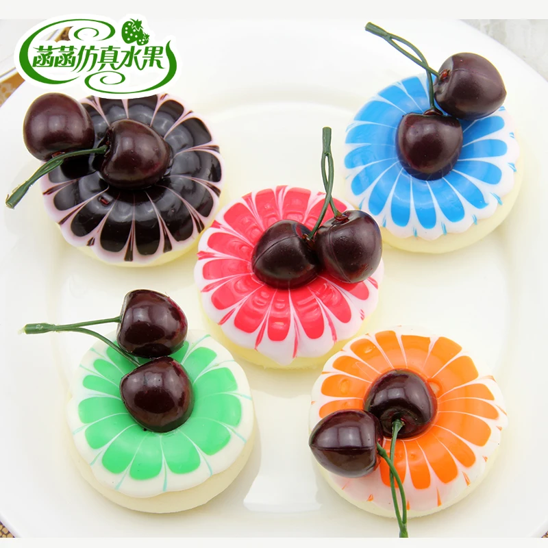 Cherry quality PU fake cake beautiful mini fruit model love gift