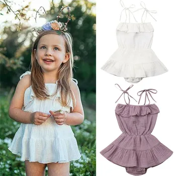 Infant Toddler Baby Girl Kid Sleevless Romper Dress White Purple Jumpsuit Bodysuit Outfits Sunsuits Sundress Clothings Clothes
Infant Toddler Baby Girl Kid Sleevless Romper Dress White Purple Jumpsuit Bodysuit Outfits Sunsuits Sundress Clothings Clothes