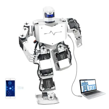 LewanSoul H3S 16DOF Biped Humanoid Robot Kit with Free APP MP3 Module Detailed Video Tutorial Support Sing Dance(Assembled)
LewanSoul H3S 16DOF Biped Humanoid Robot Kit with Free APP MP3 Module Detailed Video Tutorial Support Sing Dance(Assembled)