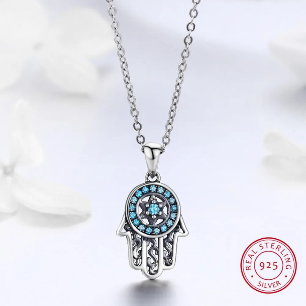 New Sale 925 Sterling Silver Popular Flamin Guardian of Fatima Pendant Necklaces with Clear Blue CZ Women Luxury Jewelry Brincos
New Sale 925 Sterling Silver Popular Flamin Guardian of Fatima Pendant Necklaces with Clear Blue CZ Women Luxury Jewelry Brincos