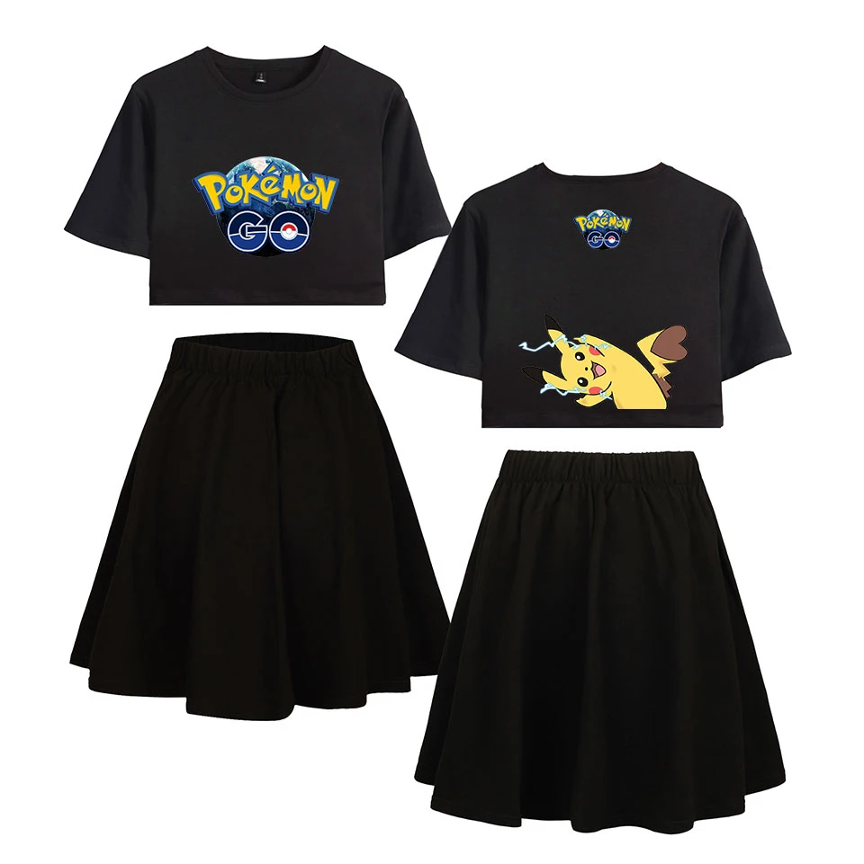 pokemon two piece set Woman Summer Skirt Sexy Cotton Printed T shirt Suit Crop Fashion Tops Pants plus size clothes 2019
pokemon two piece set Woman Summer Skirt Sexy Cotton Printed T shirt Suit Crop Fashion Tops Pants plus size clothes 2019