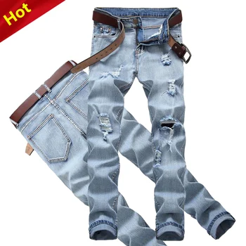 Free shipping 2019 fashion mens long denim pants casual distressed hole mens Jeans men's straight jeans slim blue Trousers
Free shipping 2019 fashion mens long denim pants casual distressed hole mens Jeans men's straight jeans slim blue Trousers