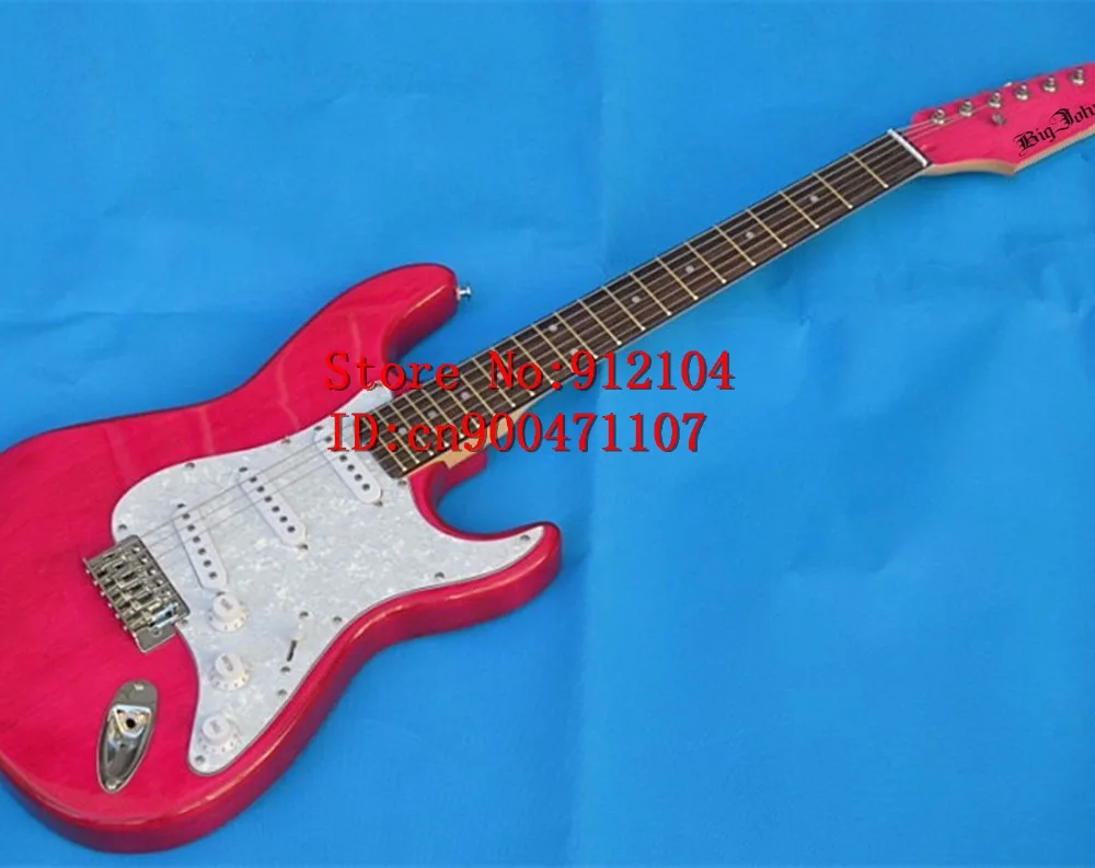 new Big John single wave electric guitar with maple fingerboard and alder body single wave guitar in rose red F-1329
new Big John single wave electric guitar with maple fingerboard and alder body single wave guitar in rose red F-1329