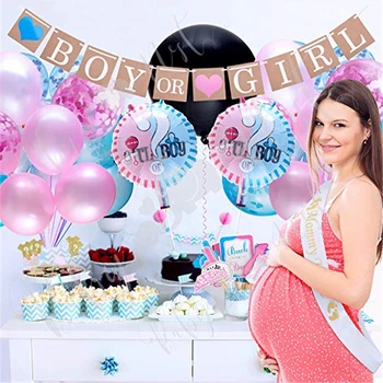 1Set 36inch Black Gender Reveal Balloon with Confetti Boy or Girl Paper Banner Mommy to Be Sash for Baby Shower Party Decoration
1Set 36inch Black Gender Reveal Balloon with Confetti Boy or Girl Paper Banner Mommy to Be Sash for Baby Shower Party Decoration